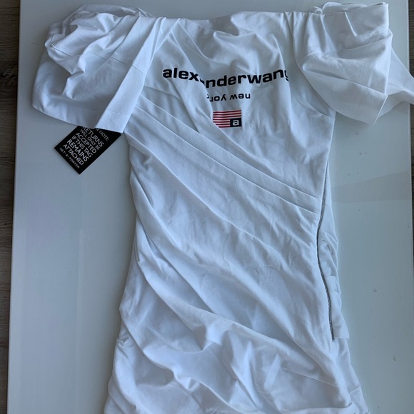 NWT Alexander Wang Off the Shoulder Mini Dress - Picture 2 of 5